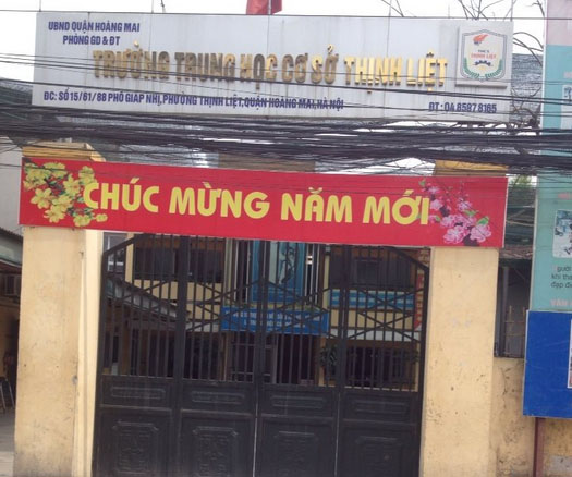 Thịnh Liệt - Trường THCS công lập quận Hoàng Mai - Hà Nội (Ảnh: Nhà Đất 24h)
