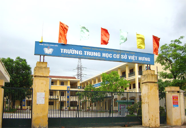 Việt Hưng - Trường THCS công lập quận Long Biên (Ảnh: Nhà đất 24h)